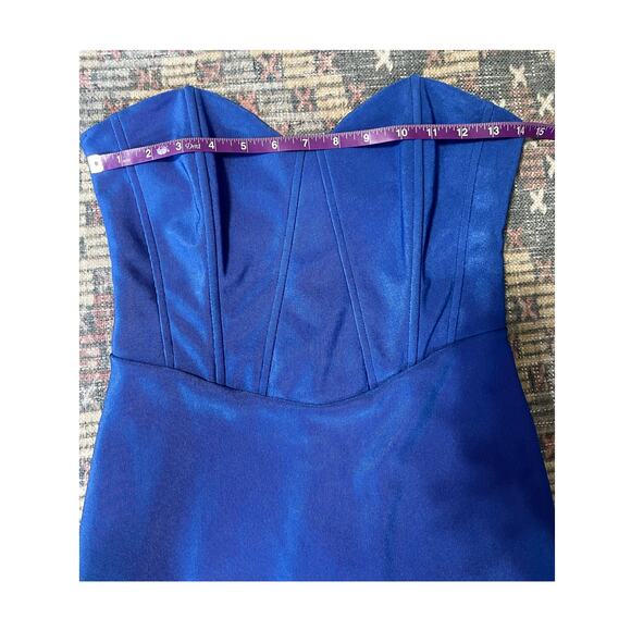 Lulus Blue Mini Strapless Dress - Size M - Picture 6 of 7